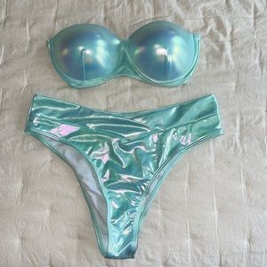 Bandeau Metallic swimsuit